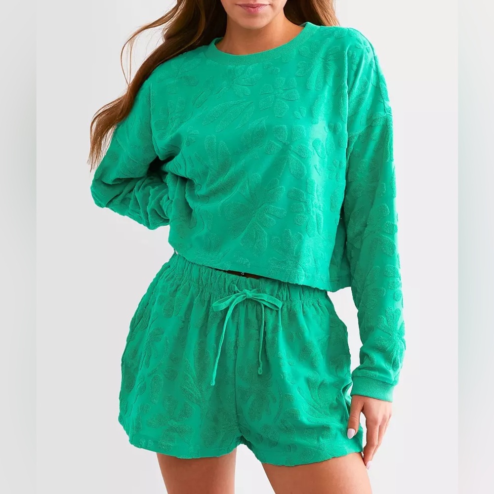 Green Floral Women's Loungewear Set